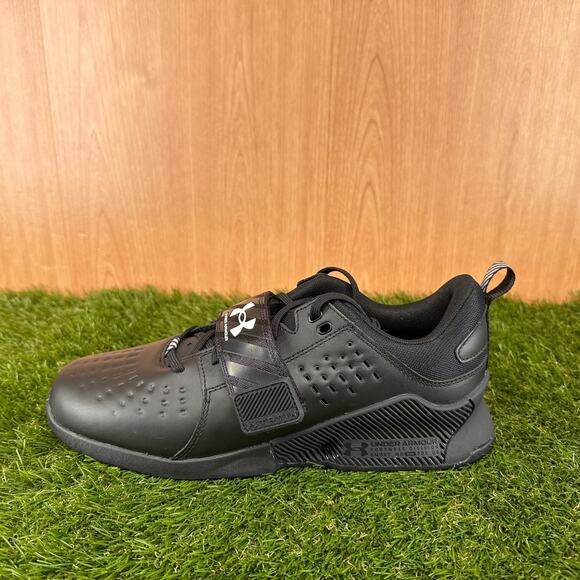 Under Armour Reign Lifter Black White Weightlifting Shoes 3028028-001 Mens Sz 10 main image 5